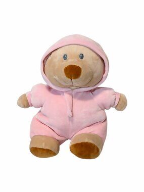 2021 Ty PJ Bear Pink Hoodie Soft Plush Stuffed Animal Lovey Toy 10"